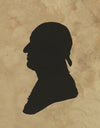 Silhouette of man facing left, no. 8