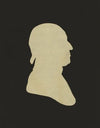 Silhouette of man facing right, no. 1
