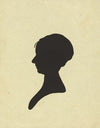 Silhouette of woman facing left, no. 2