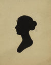 Silhouette of woman facing left, no. 5