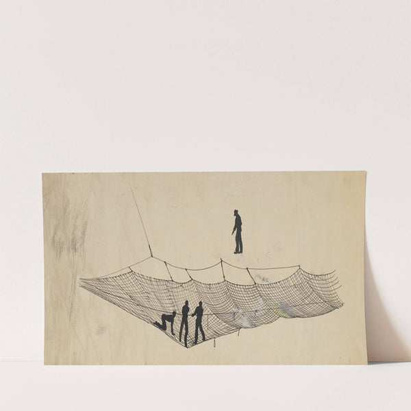 Silhouettes of Human Figures in and above a Net (1934-1943)