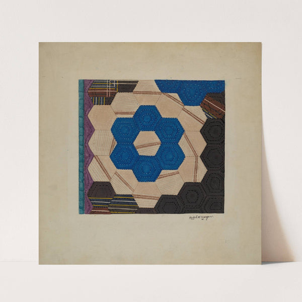 Silk Quilt (Hexagonal Pattern) by Ralph N. Morgan