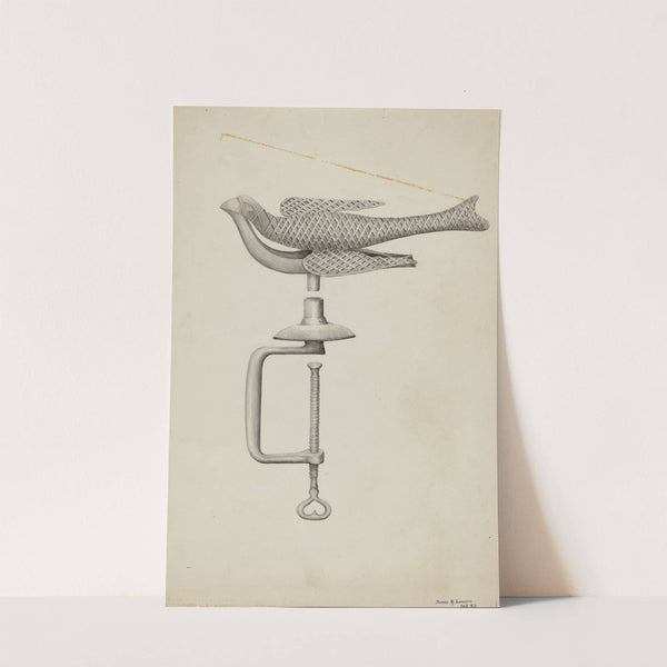 Silver Bird Sewing Holder by James M. Lawson