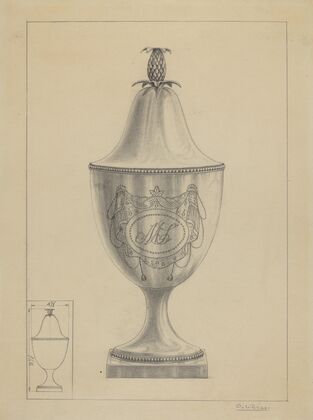 Silver Covered Sugar Urn