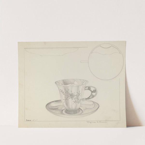 Silver Cup and Saucer by Magnus S. Fossum