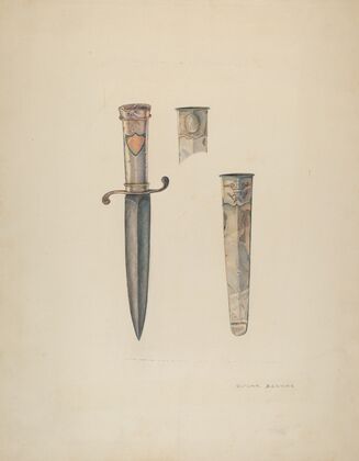 Silver Dagger and Sheath