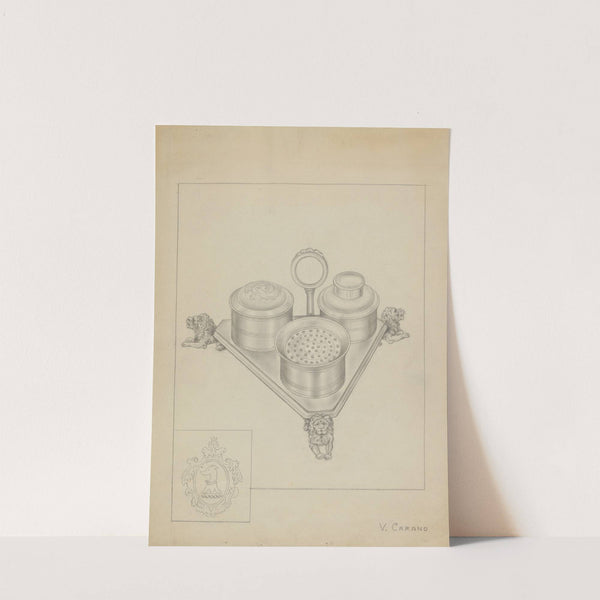 Silver Ink Stand by Vincent Carano