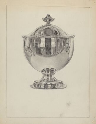 Silver Sugar Bowl with Cover