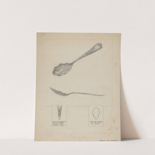 Silver Sugar Spoon by Francis Law Durand