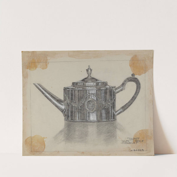 Silver Teapot by Herman Bader