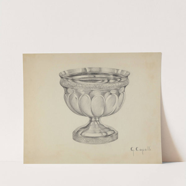 Silver Waste Bowl by Giacinto Capelli