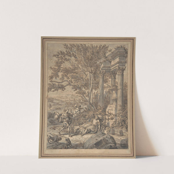 Silvio Approaches Dorinda whom He Has Wounded with an Arrow (Il Pastor Fido, act IV, scene 8) by Richard van Orley