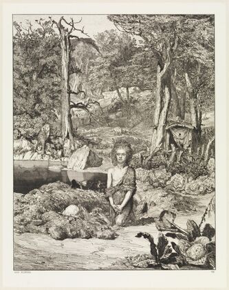 Simplicius am Grabe des Einsiedlers (Intermezzi, Opus IV, Blatt 8)
