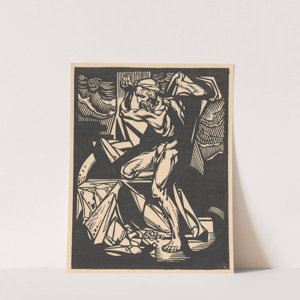 Simson vernielt de zuilen van de tempel by Johannes Josephus Aarts