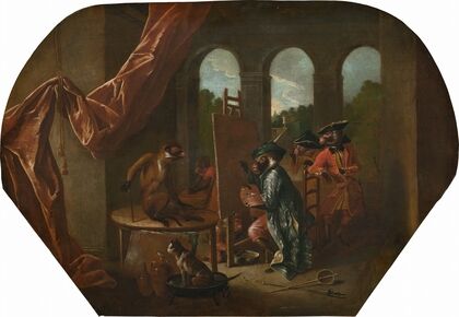 Singerie; The Painter (c. 1739)