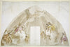 Singing and Music-Making Angels; Preparatory drawing for the ceiling of Udine Cathedral