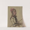 Singing peasant girl by Jakob Becker