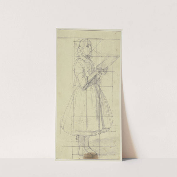 Singing peasant girl by Jakob Becker