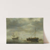 Single-Master and Frigate Firing Salute on a Calm Sea by Simon de Vlieger