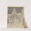 Sint Nicolaas met een vrouw, Piet en twee paarden by Willem Pothast