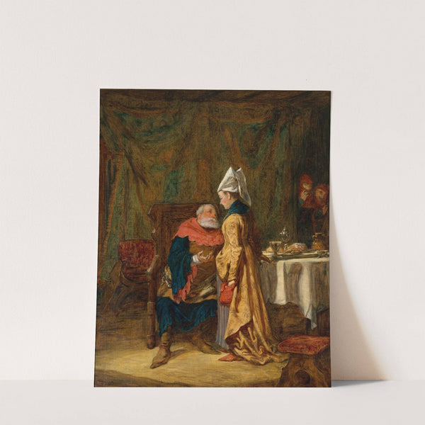 Sir John Falstaff and Mistress Quickly (1870) by Alfred Dever