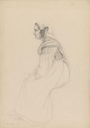 Sittende italiensk kvinne (1842)