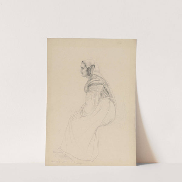 Sittende italiensk kvinne (1842) by Adolph Tidemand