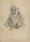 Sittende kvinne som tar av seg skoen (1869)