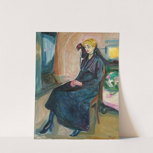 Sittende Ung Kvinne (Seated Young Woman) (1916) by Edvard Munch