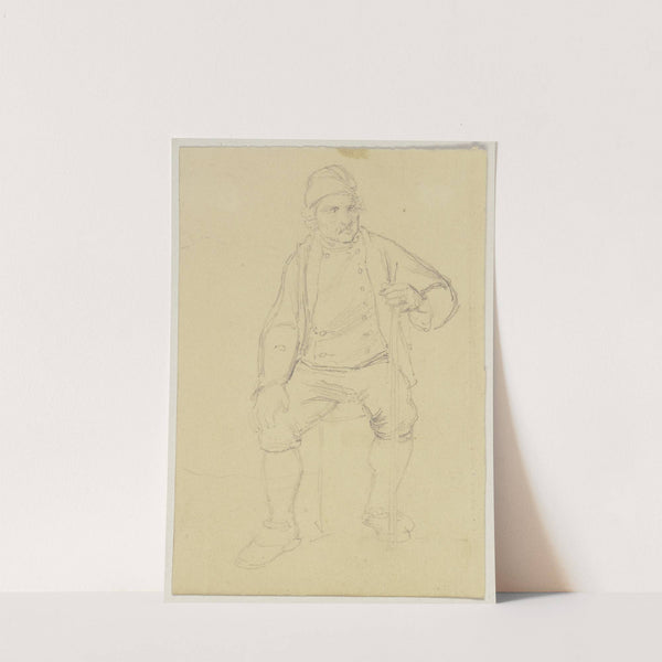 Sitting farmer by Jakob Becker