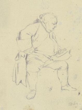 Sitting fat man