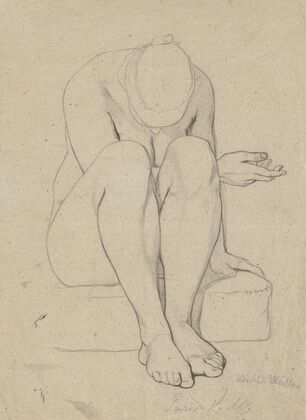 Sitting female nude