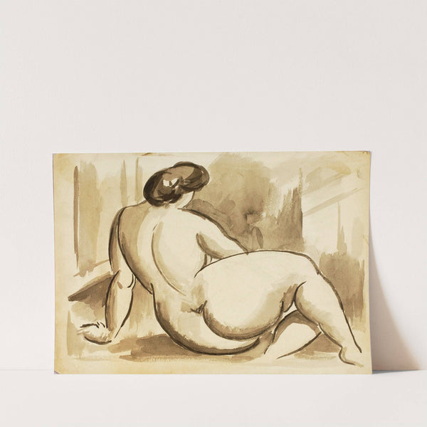 Sitting Female Nude by Carl Newman
