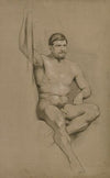 Sitting male nude