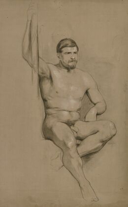 Sitting male nude