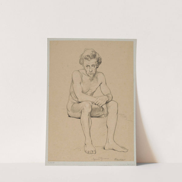 Sitting male nude (1880) by Hans Thoma
