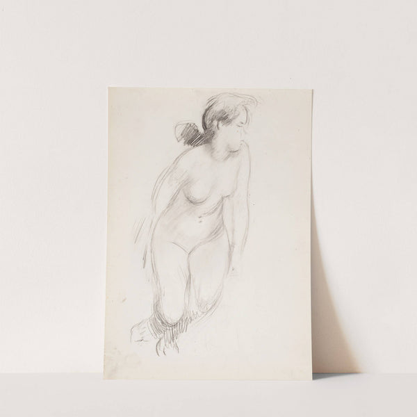 Sitting naked woman by Magnus Enckell