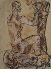 Sitting pink nude