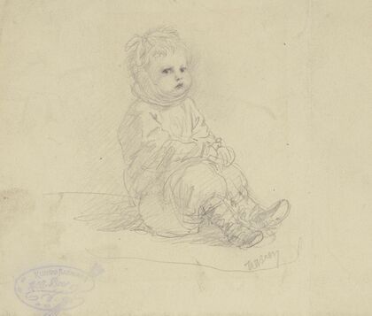 Sitting toddler