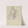 Sitting woman by Otto Scholderer