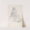 Sitting woman (Between 1844 and 1854) by Adolph Tidemand