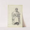 Sitzende Frau mit Schmuckkasten aus den 'Maskierten' by Otto Scholderer