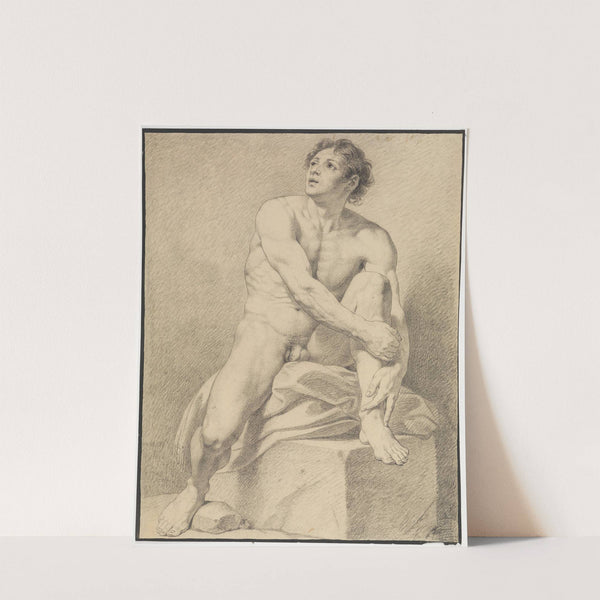 Sitzender, das linke Bein hochgestellt und mit beiden Händen umfaßt by Philipp Jakob Becker