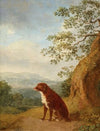 Sitzender Hund in Landschaft (1778)