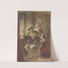 Sitzender Kavalier mit hinter ihm stehender Dame by Jules Lunteschütz