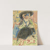 Sitzendes Mädchen Mit Hut (Seated Girl With A Hat) (1904) by Ernst Ludwig Kirchner