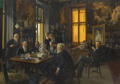 Sitzung des Makartdenkmalkomitees im Makartzimmer des Palais Dumba