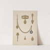Six Designs For Jewelry, Including Gold And Blue Pendant Watch. (1872 - 1873) by Martin Gerlach