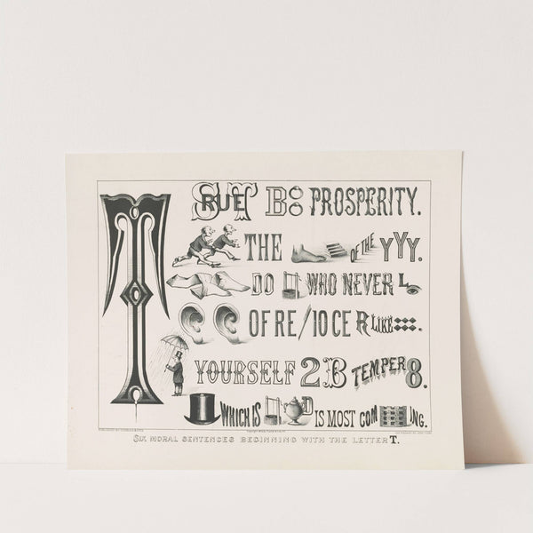 Six moral sentences beginning with the letter T (1875) by Currier & Ives.