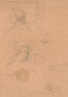 Six sketches of figures